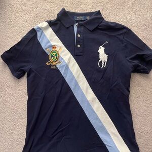 Ralph Lauren Navy and Light Blue Polo Shirt